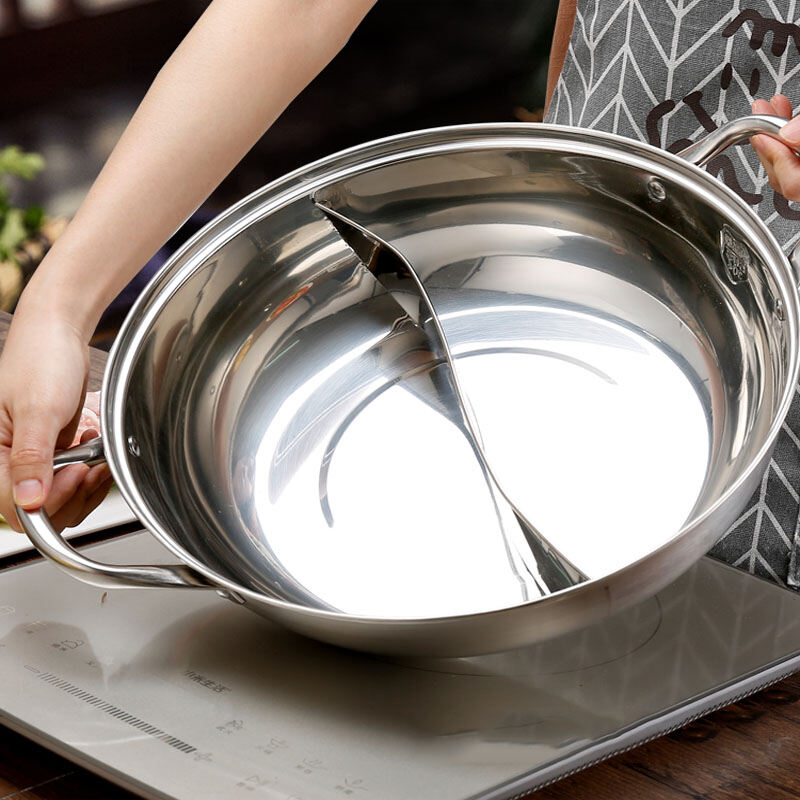nồi lẩu 2 ngăn inox size 32cm