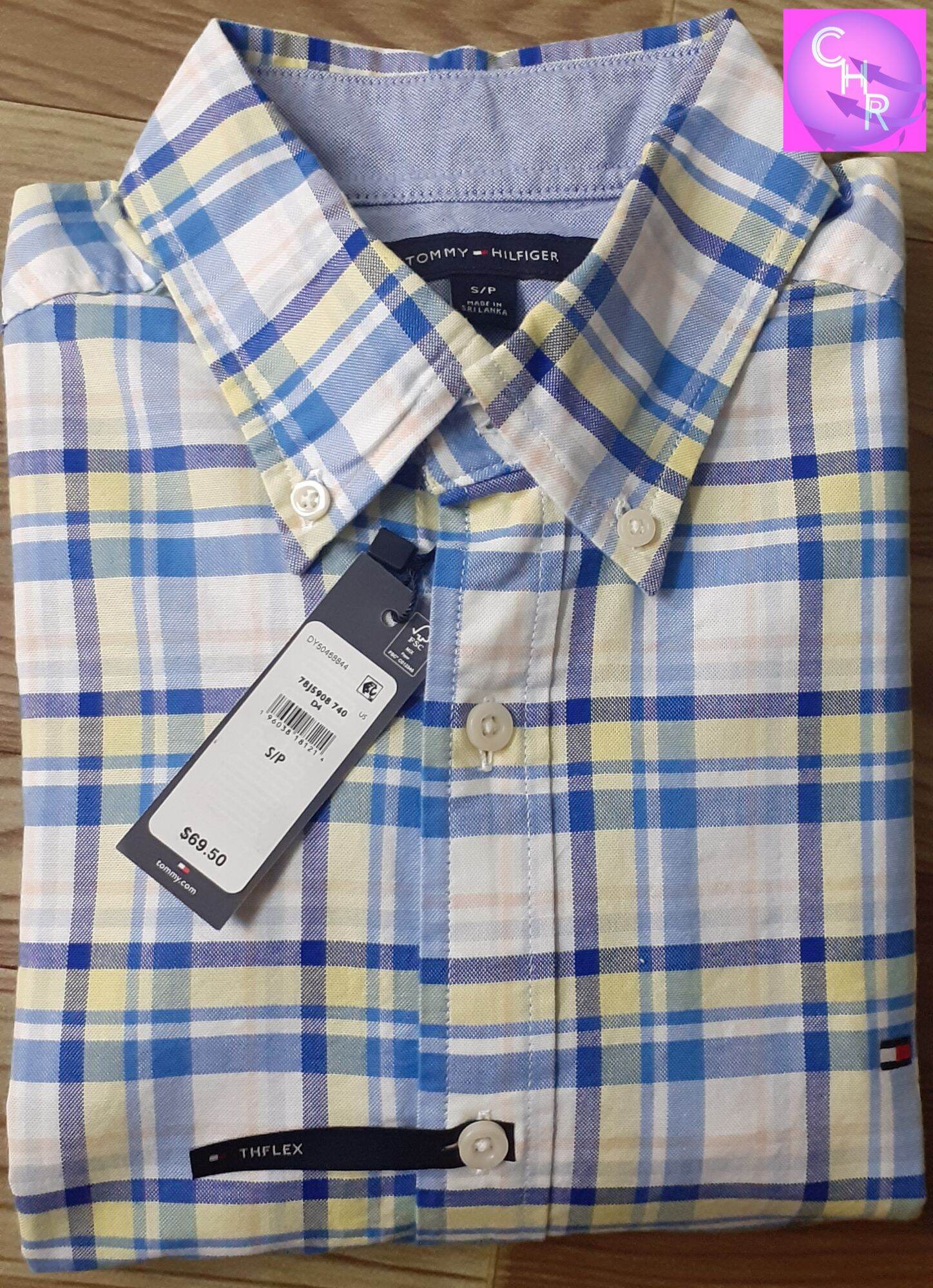 Áo sơ mi nam xách tay Mỹ Tommy Hilfiger size S