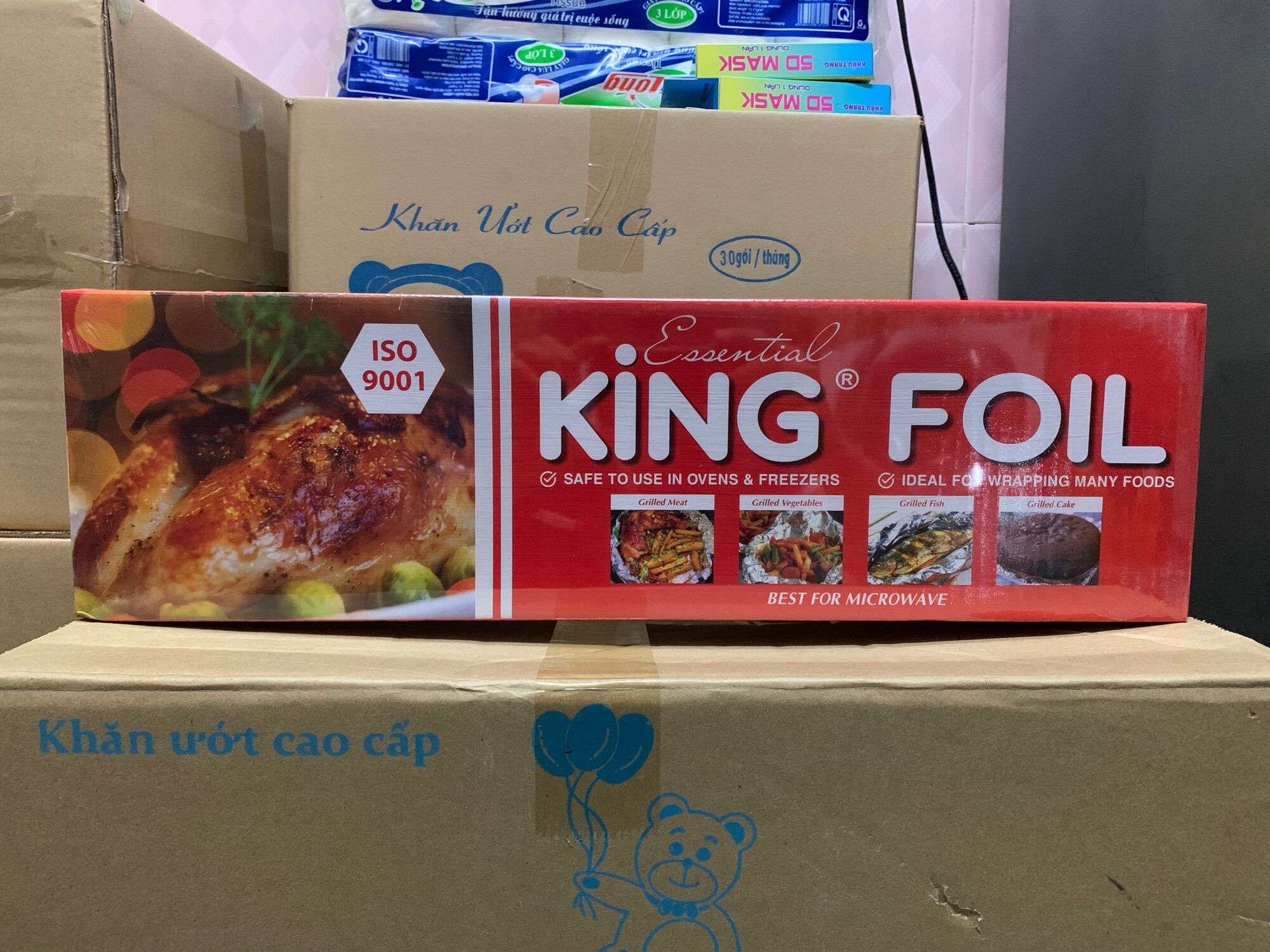 Giấy bạc nướng thực phẩm king foil- size 45cm- 3kg
