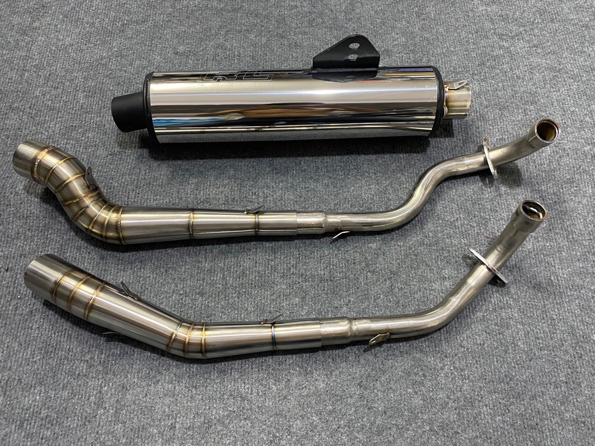 Trọn Bộ Pô CBR Gắn Wave S110, Blade , Wave A đời mới Adapter rời full ốp inox kèm Cổ 2 khúc siêu xịn