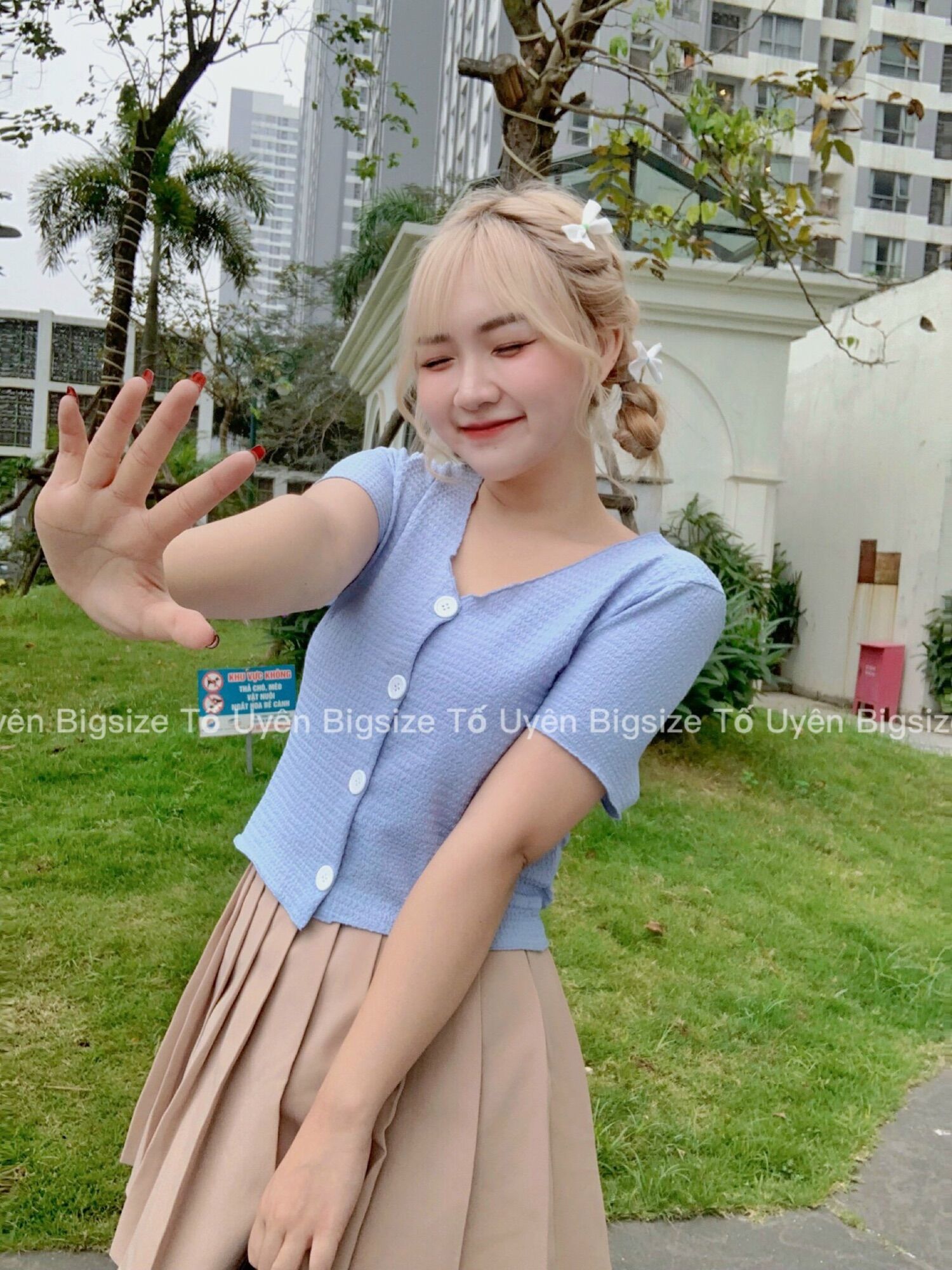 Áo croptop 4 khuy phong cách ulzzang #34
