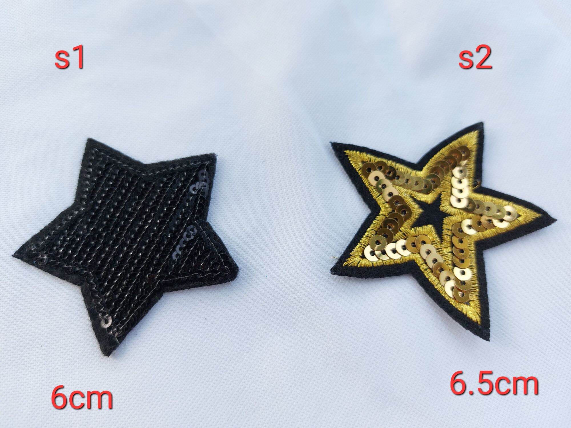Miếng đắp áo hình ngôi sao đính kim sa