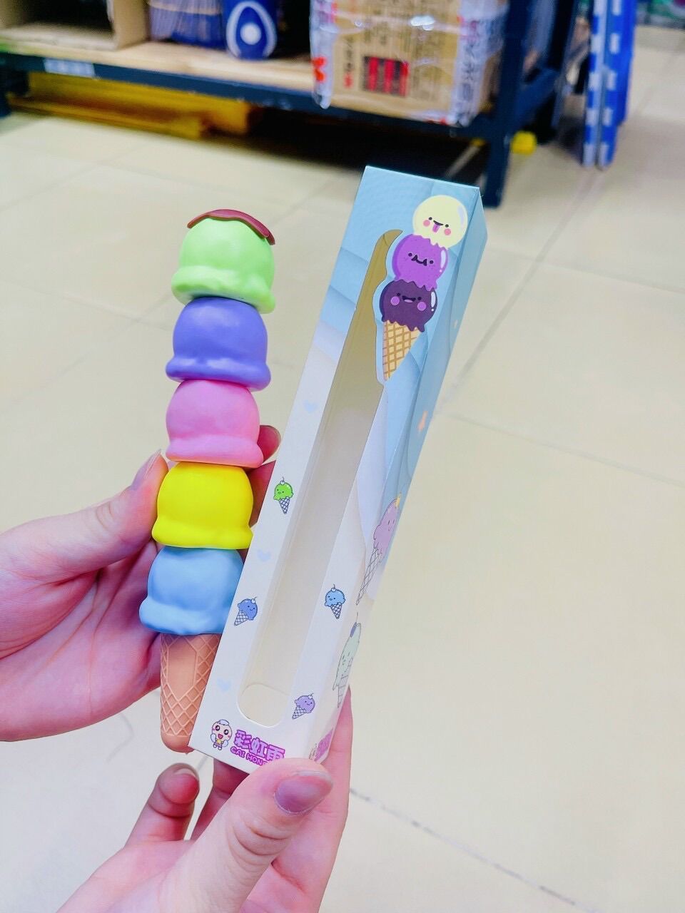 Bút dạ quang hình bạch tuộc, cây kem