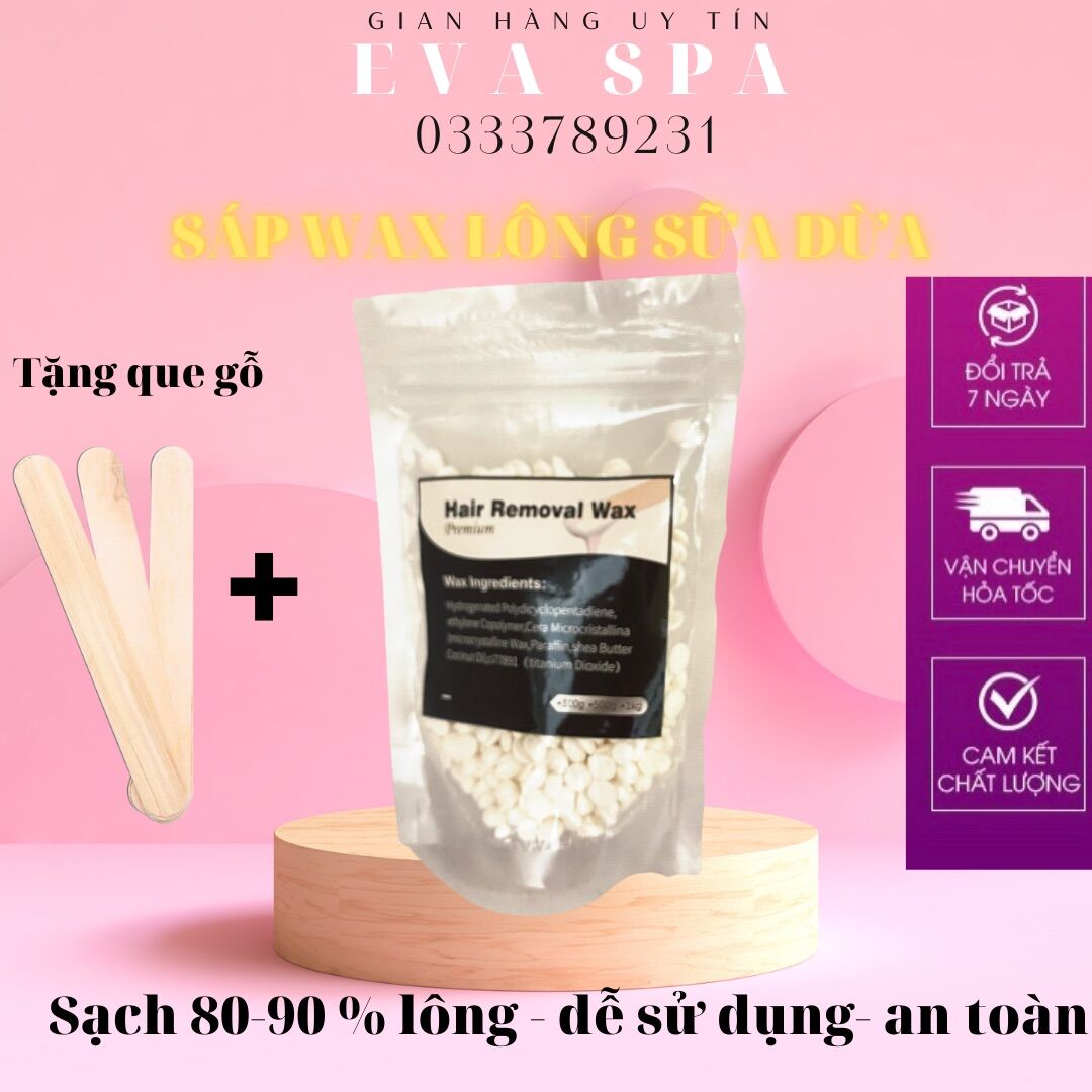 Hạt sáp wax lông sữa dừa cực thơm, siêu bám lông, siêu thơm