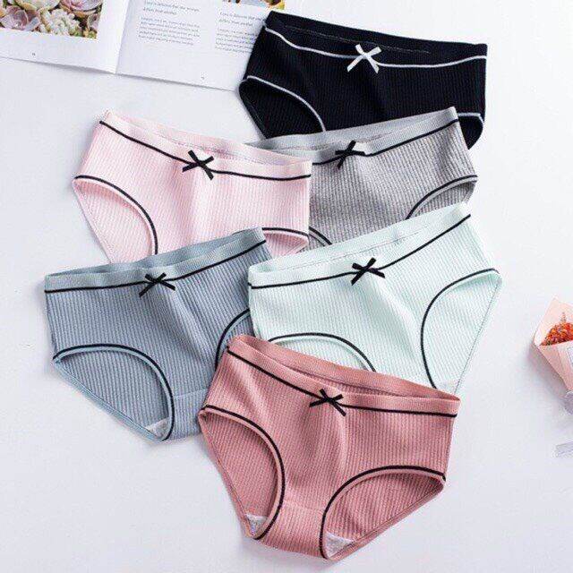 Quần lót nữ-quần lót cotton tăm nơ hàng đẹp