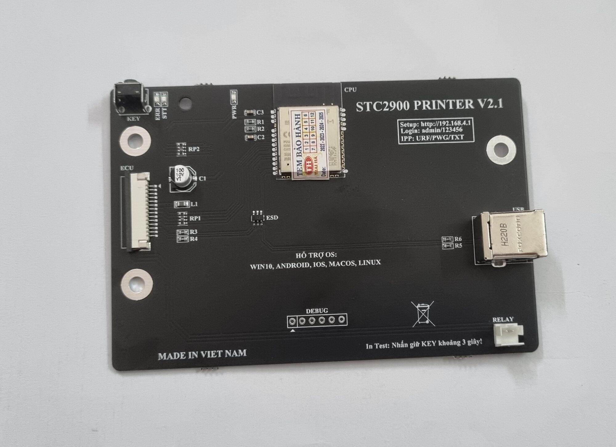 Mạch formatter canon 2900 đời mới, in qua mạng wifi