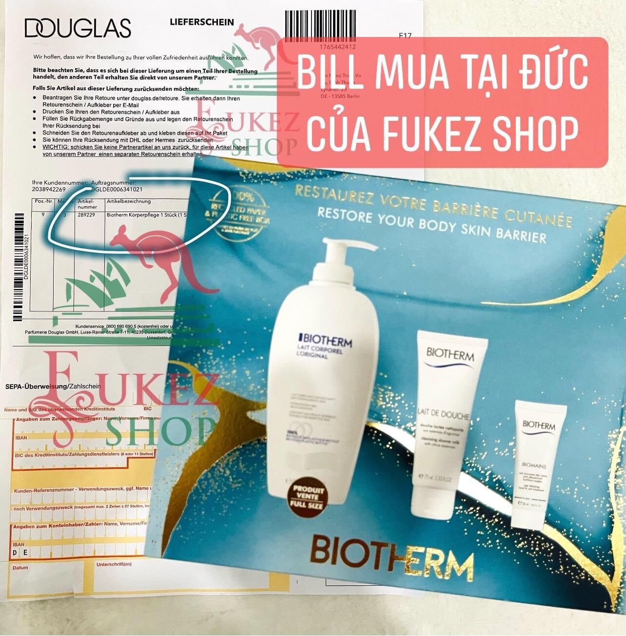 Set dưỡng da cấp ẩm dịu nhẹ Biotherm Đức