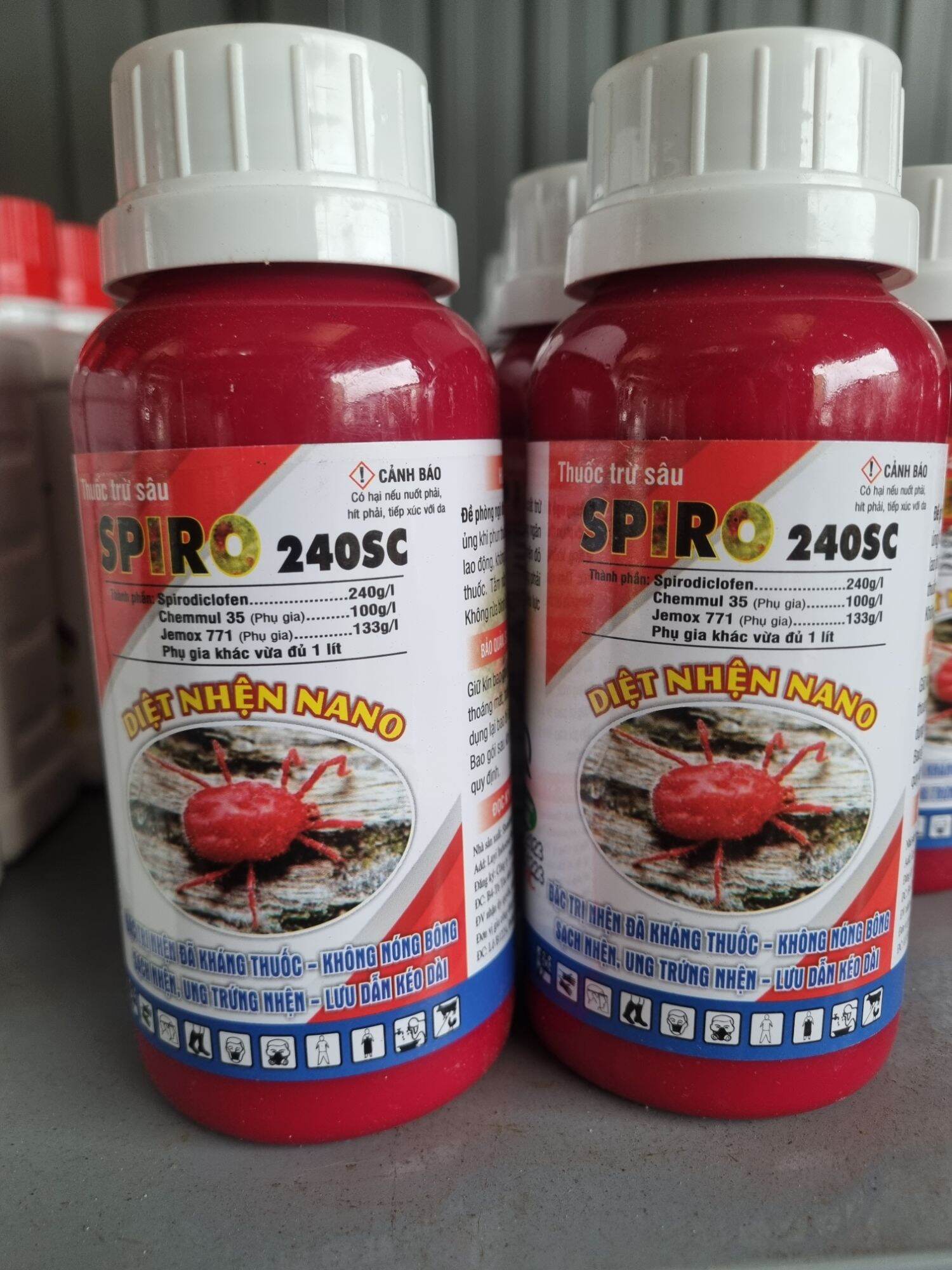 Sạch nhện Spiro 240SC, hàng độ,trừ các loại nhện đỏ, nhện trắng.... Chai 240ml pha 200-250l nước. Trừ nhện thế hệ mới, sạch nhện, ung trứng, lưu dẫn trên 20 ngày