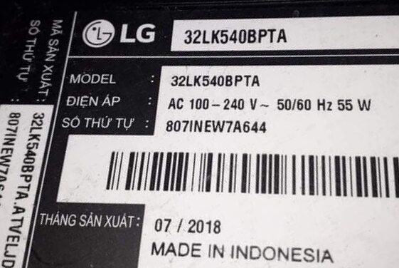 Bo mạch 32LK540, 32LK540BPTA