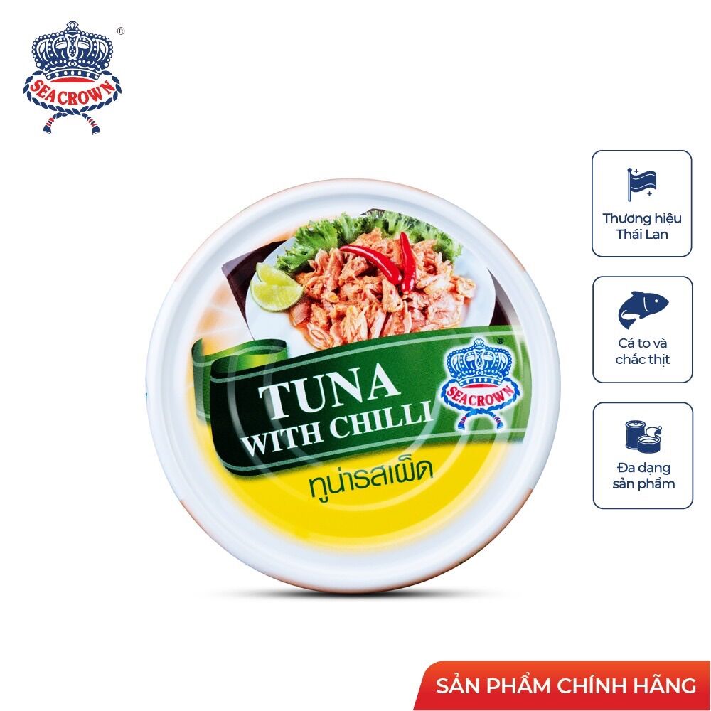 Cá hộp Sea Crown cá ngừ sốt ớt