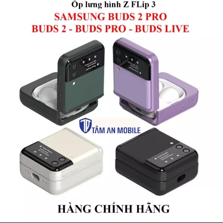 Ốp lưng buds 2 pro/ buds 2/ buds live hình zflip3 - hàng chính hãng - mới 100%