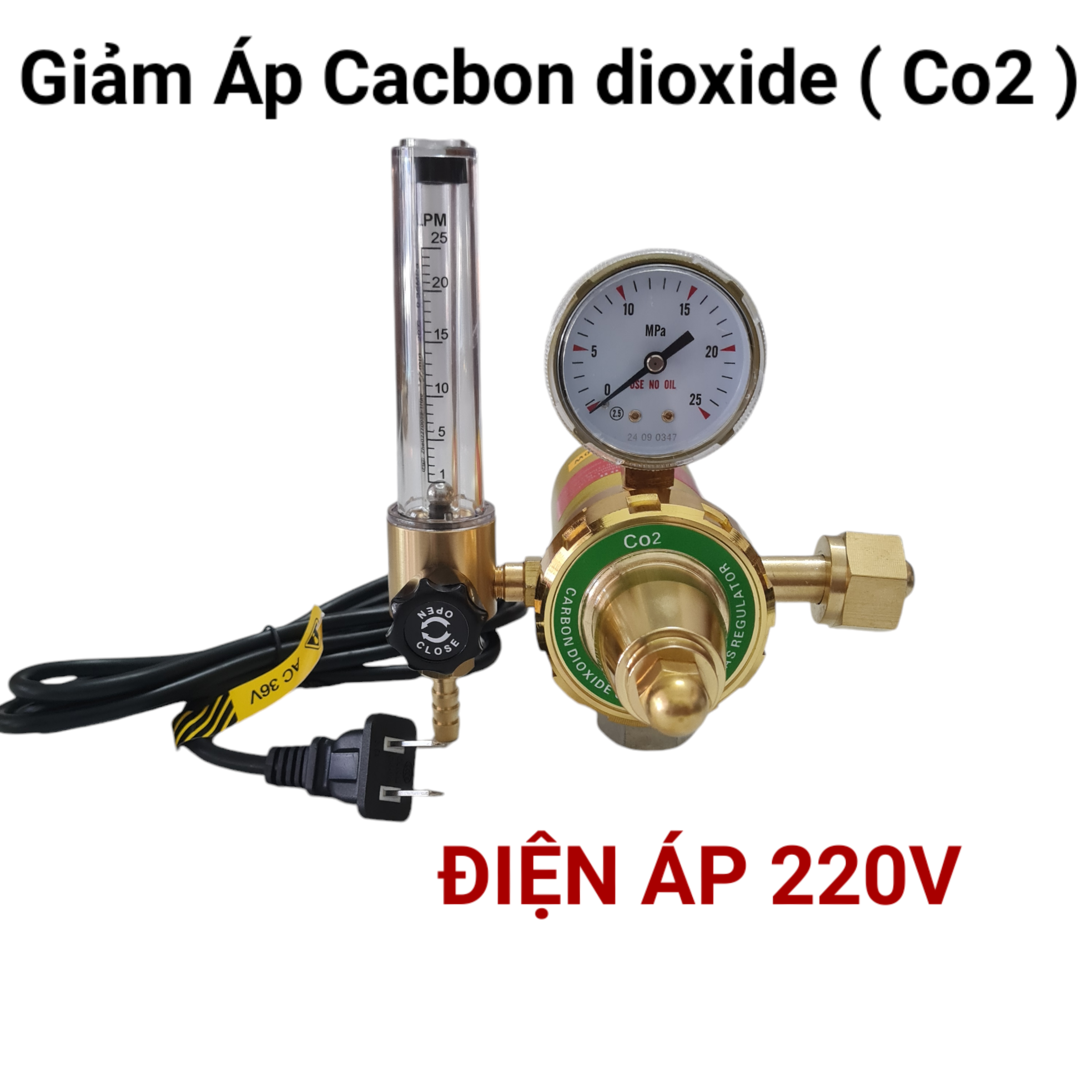 Đồng hồ Co2 hàn Mig_Van giảm áp bình khí Co2 hàn Mig