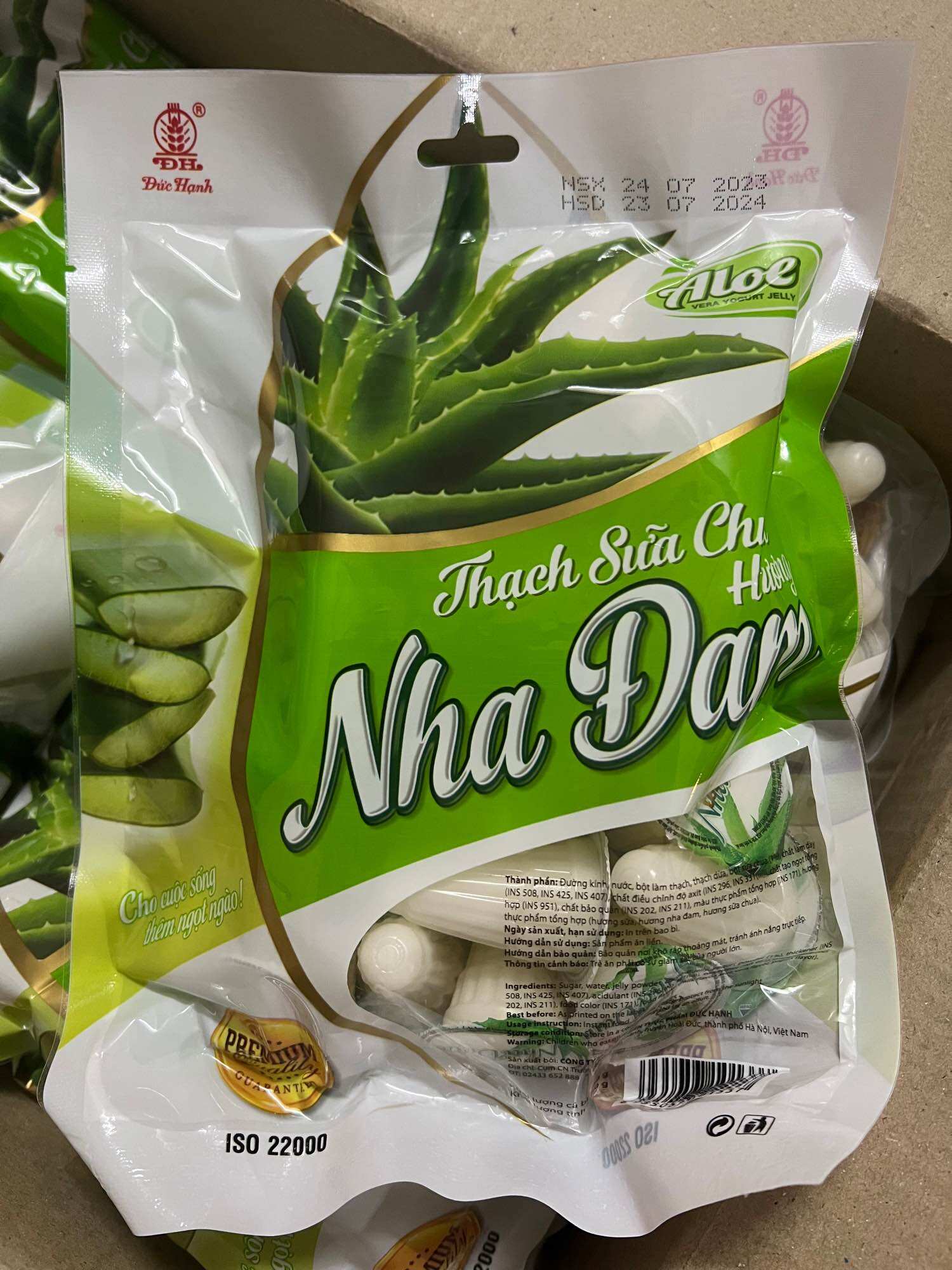 THẠCH SỮA CHUA NHA ĐAM ĐỨC HẠNH TÚI 400gr