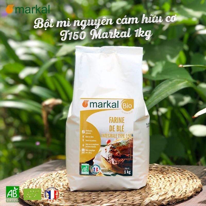 BỘT MÌ NGUYÊN CÁM HỮU CƠ T150 MARKAL PHÁP - Túi 1kg