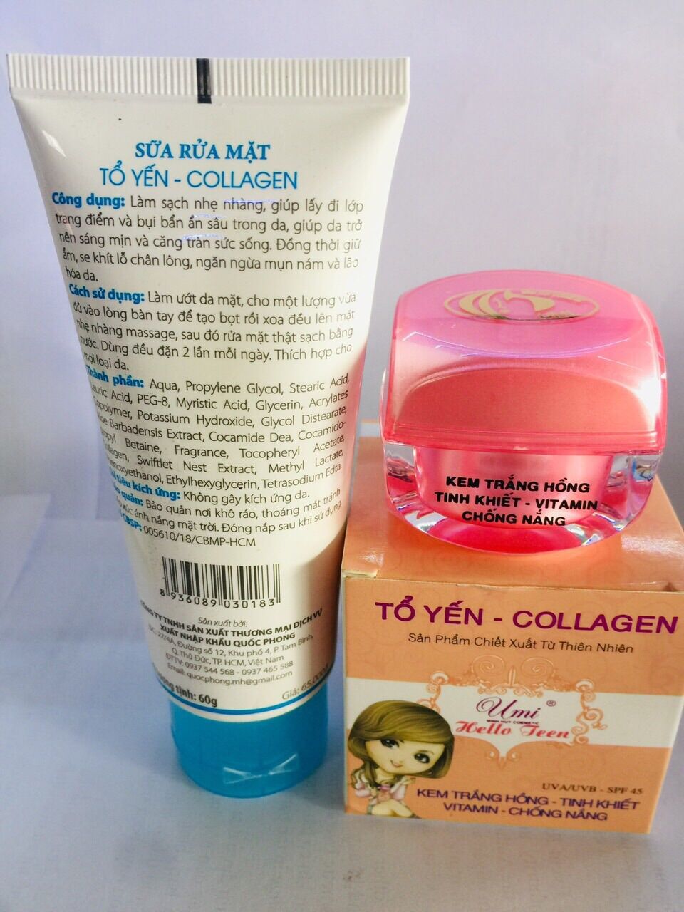 Combo Kem Umi Trắng Da Tinh Khiết Và Sữa Rửa Mặt