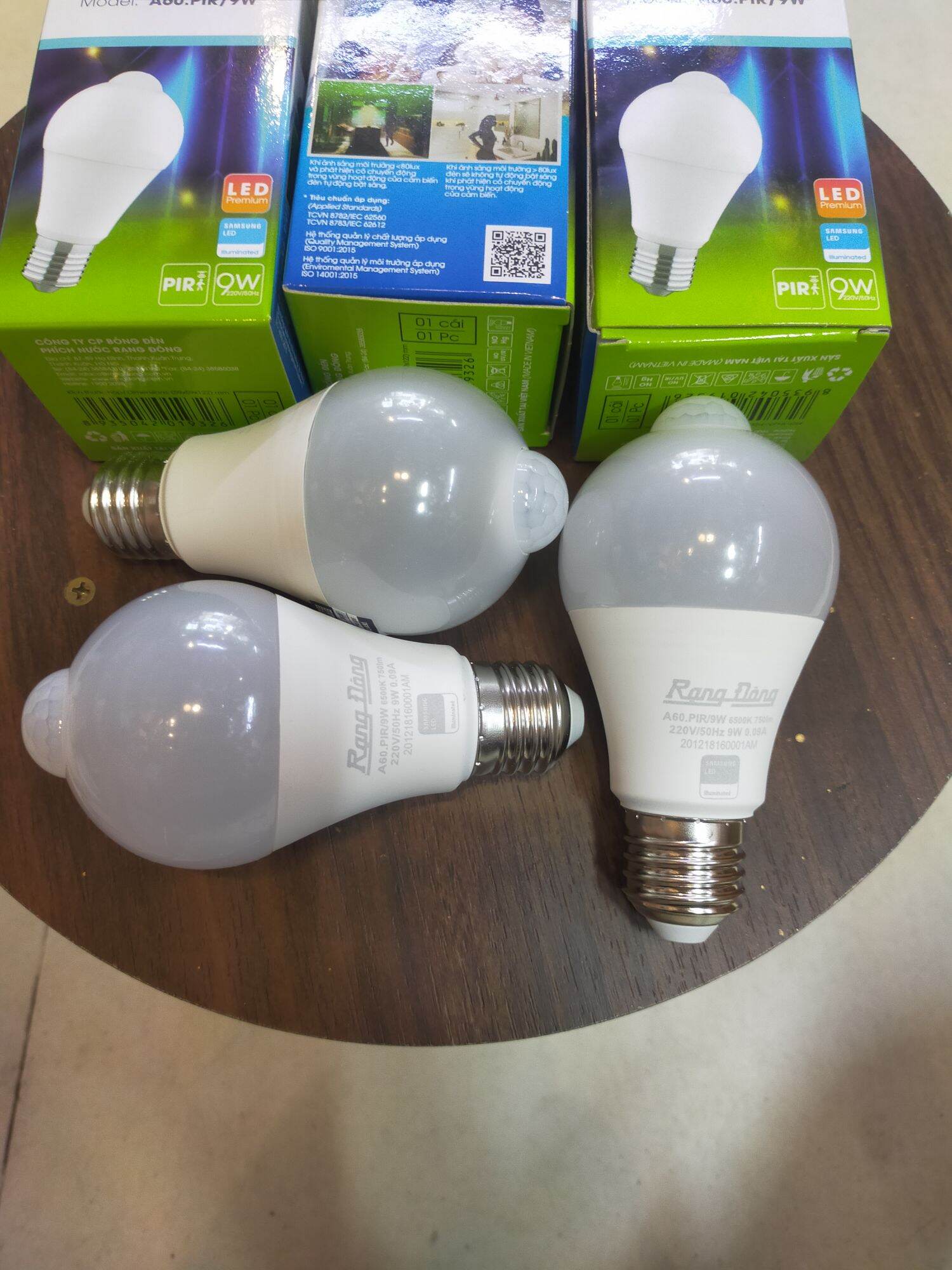 Led bulb cảm biến 9w rạng đông