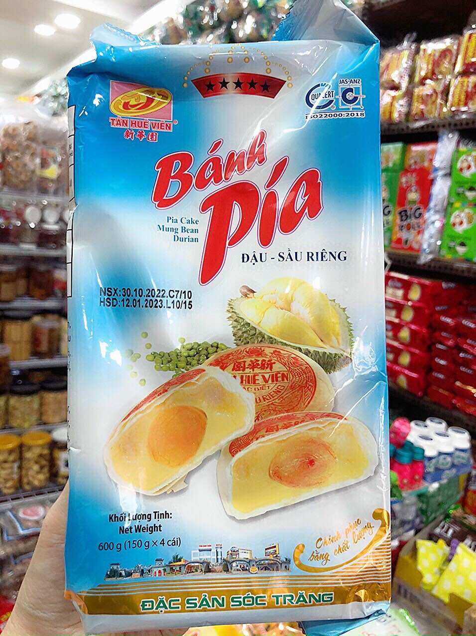 Bánh Pía đậu sầu riêng Tân Huê Viên