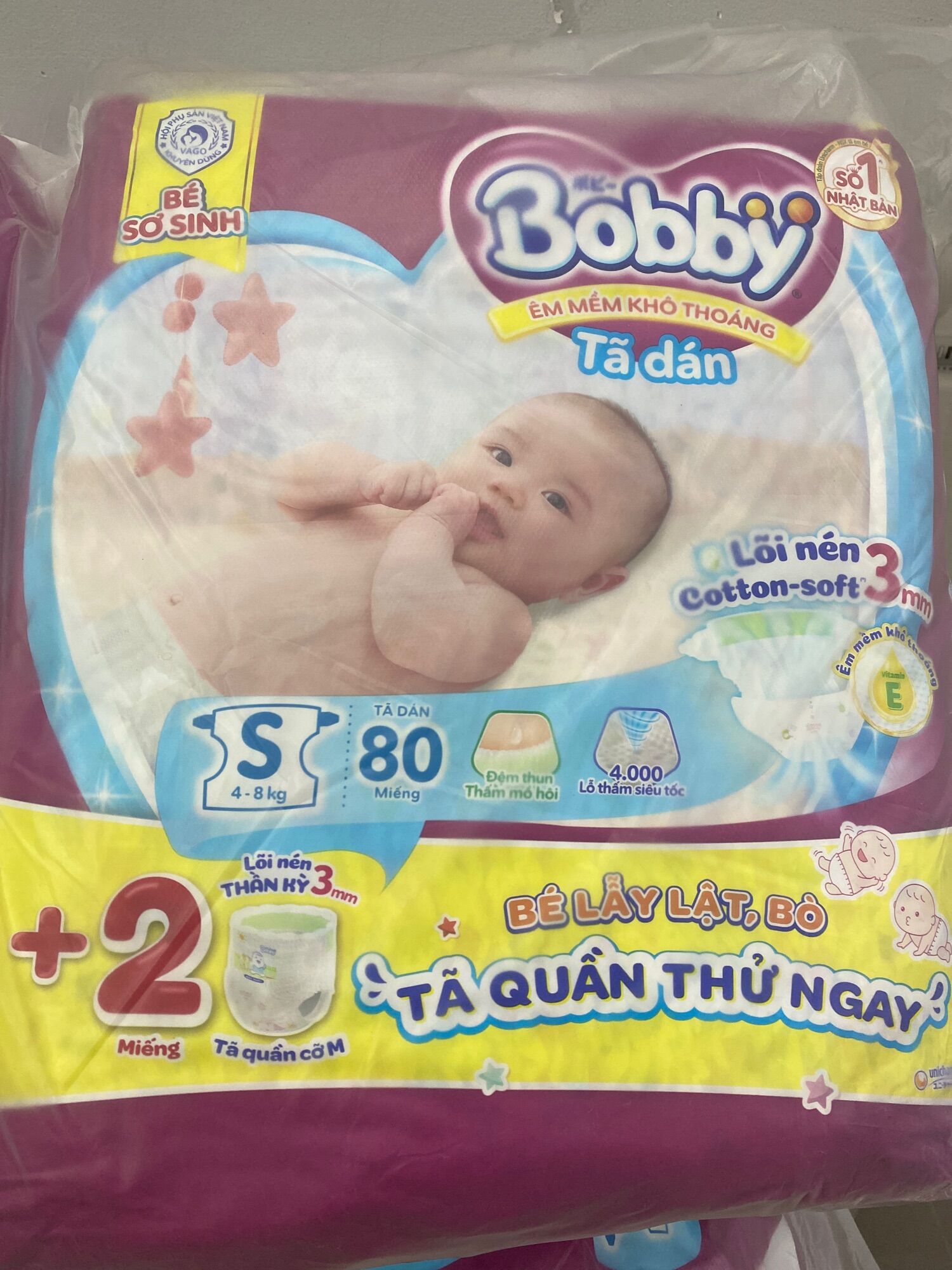 Tả dán bobby size s80