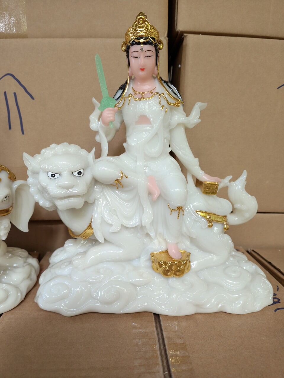 Tượng văn thù bồ tát cao 30cm
