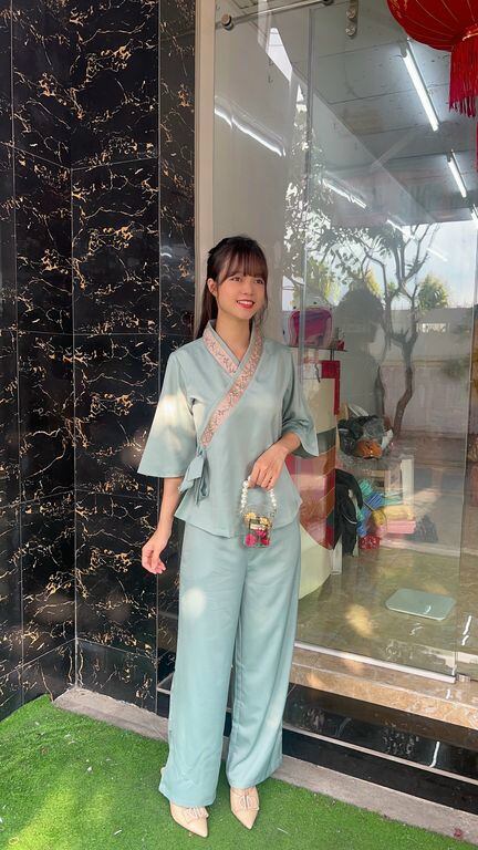 ĐỒ LAM ĐI CHÙA - MẪU NỮ LỤA PHỐI NƠ LOẠI 1