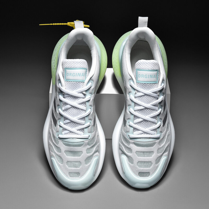 Alpha Lưới Giày Chạy Bộ Bố Phong Cách Thoải Mái Thoáng Khí Giày Nam Thể Thao Mùa Hè Dừa Vỏ, Lớp Ngoài Giày Mũi Tròn Gót Phẳng