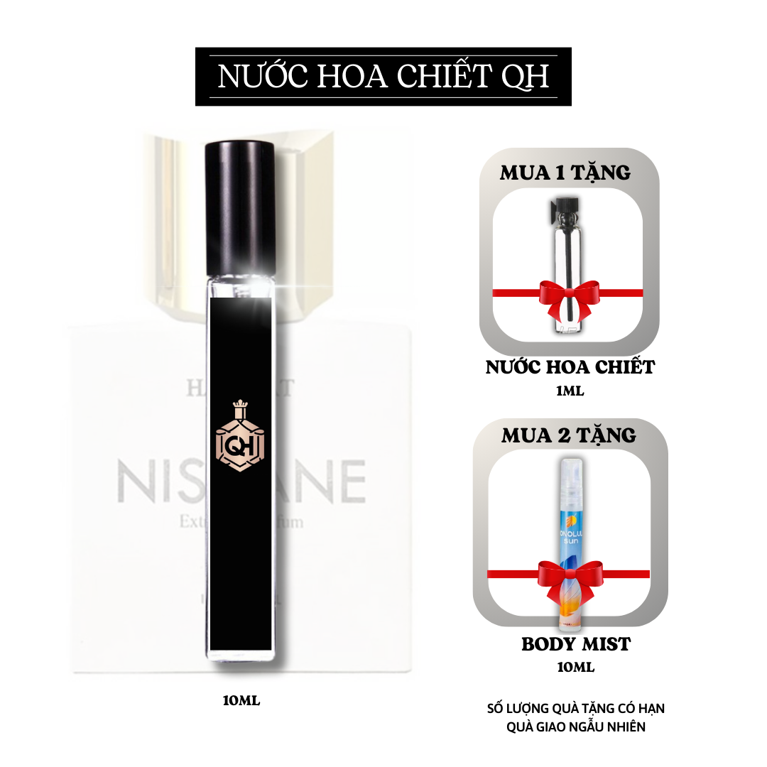Nước hoa chiết nam 10ml tinh dầu nishane hacivat extrait cao cấp thơm lâu freeship - nước hoa qh