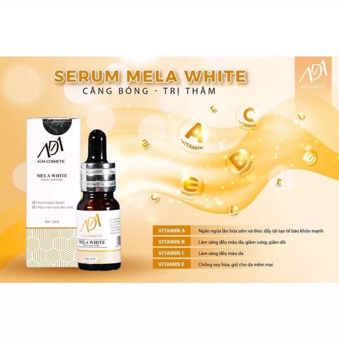 Serum Căng Bóng Mờ Thâm MELA WHITE-ADA GROUP-10ml