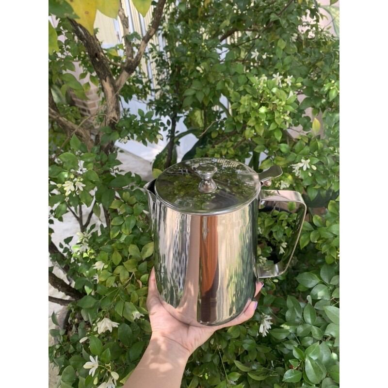 Ca đánh sữa có nắp đậy 2L( dùng làm ca đựng nước, rót bia, nước lẩu đều được)