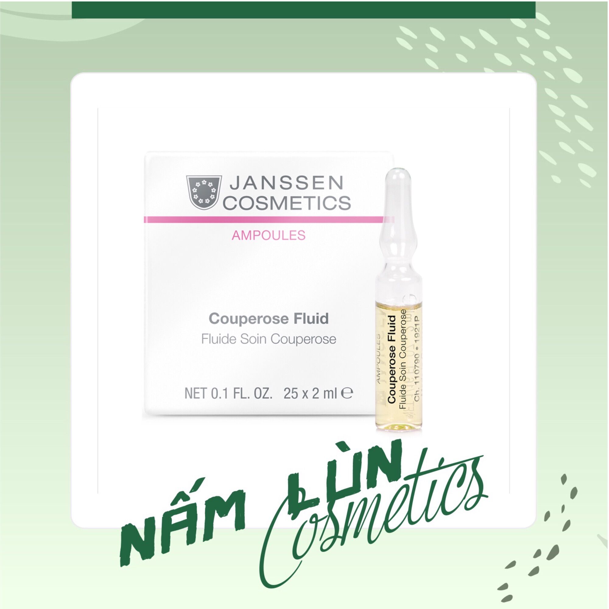 Tinh chất phục hồi giãn mao mạch Janssen Couperose Fluid Cómetics 5 ống