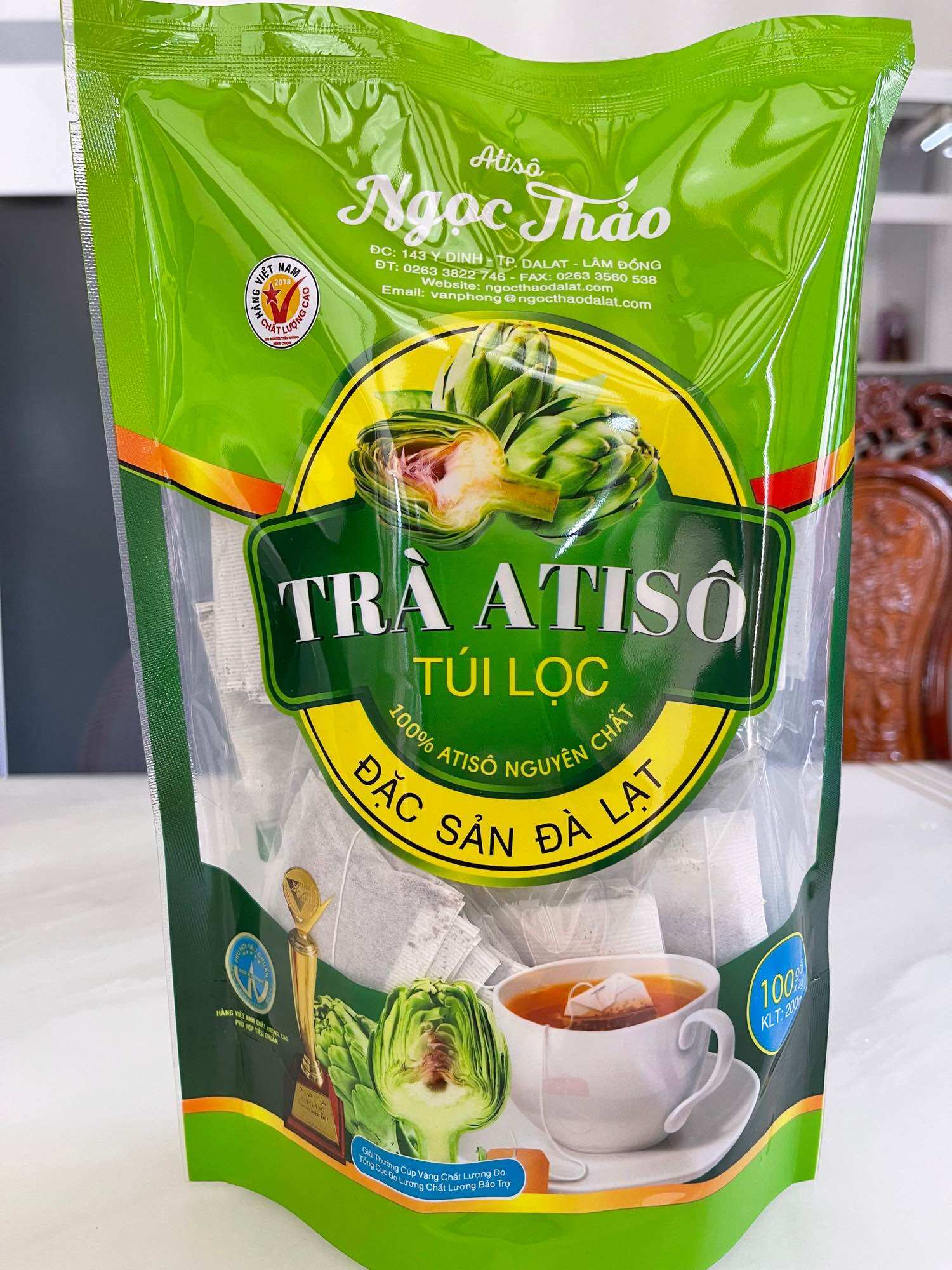 Trà atiso ngọc thảo đà lạt 100 túi lọc date 05/2025