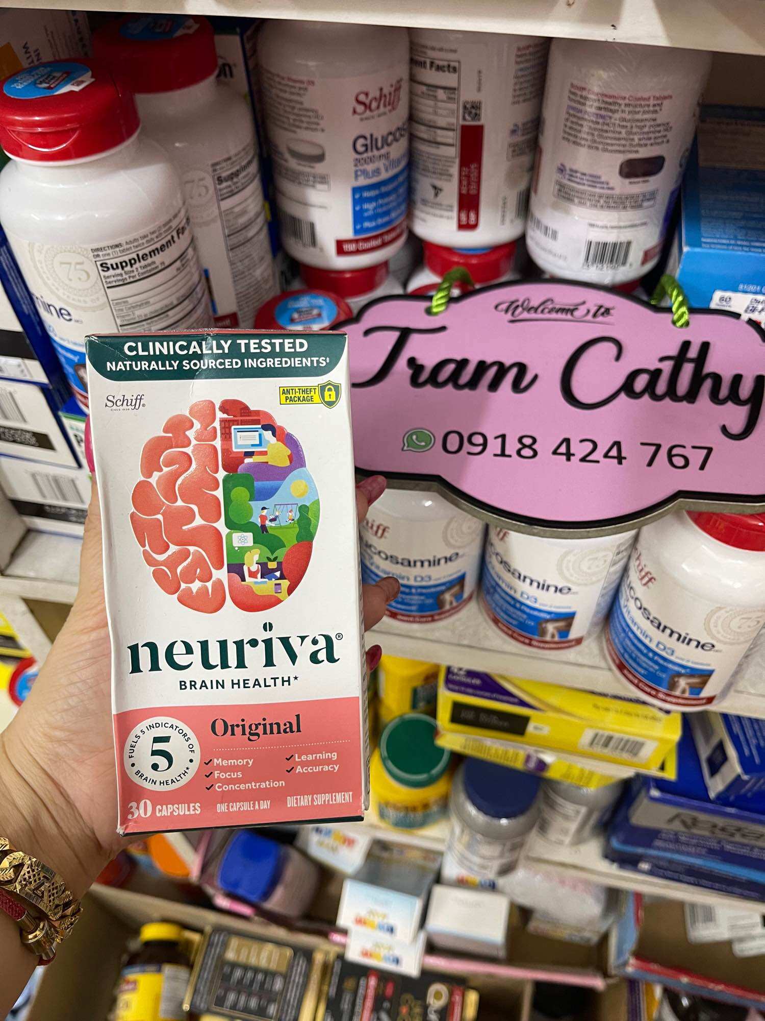 Viên uống Neuriva Brain Supplement Original bổ não tăng cường trí nhớ