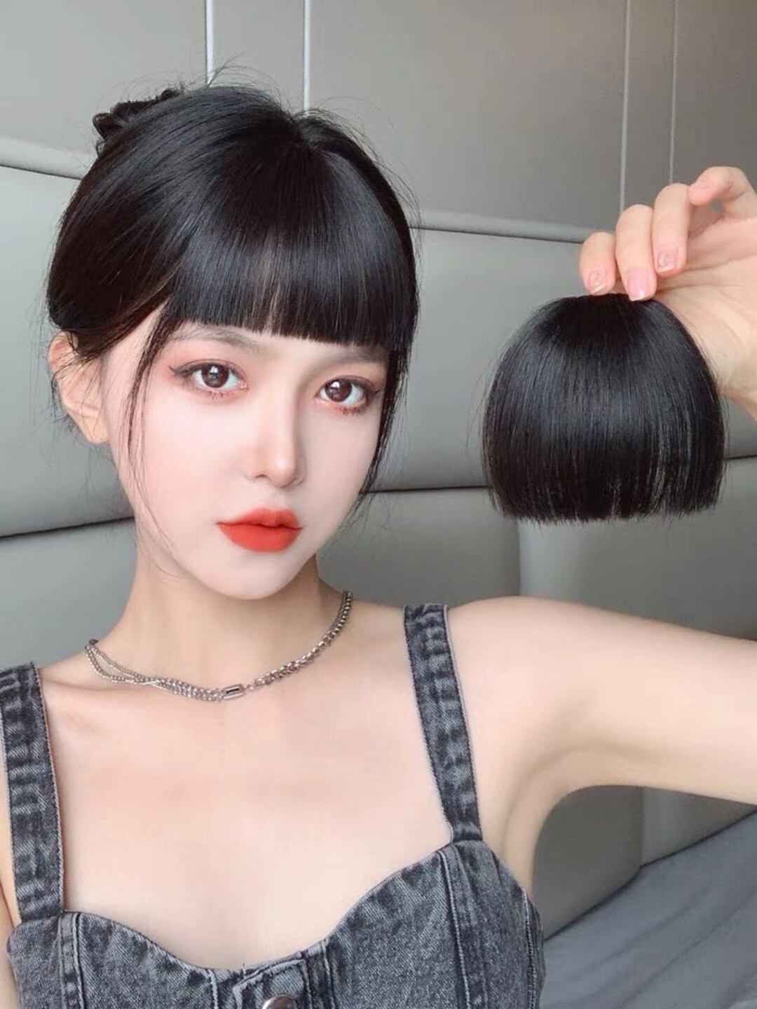 Tóc mái ngố tóc thật k pas