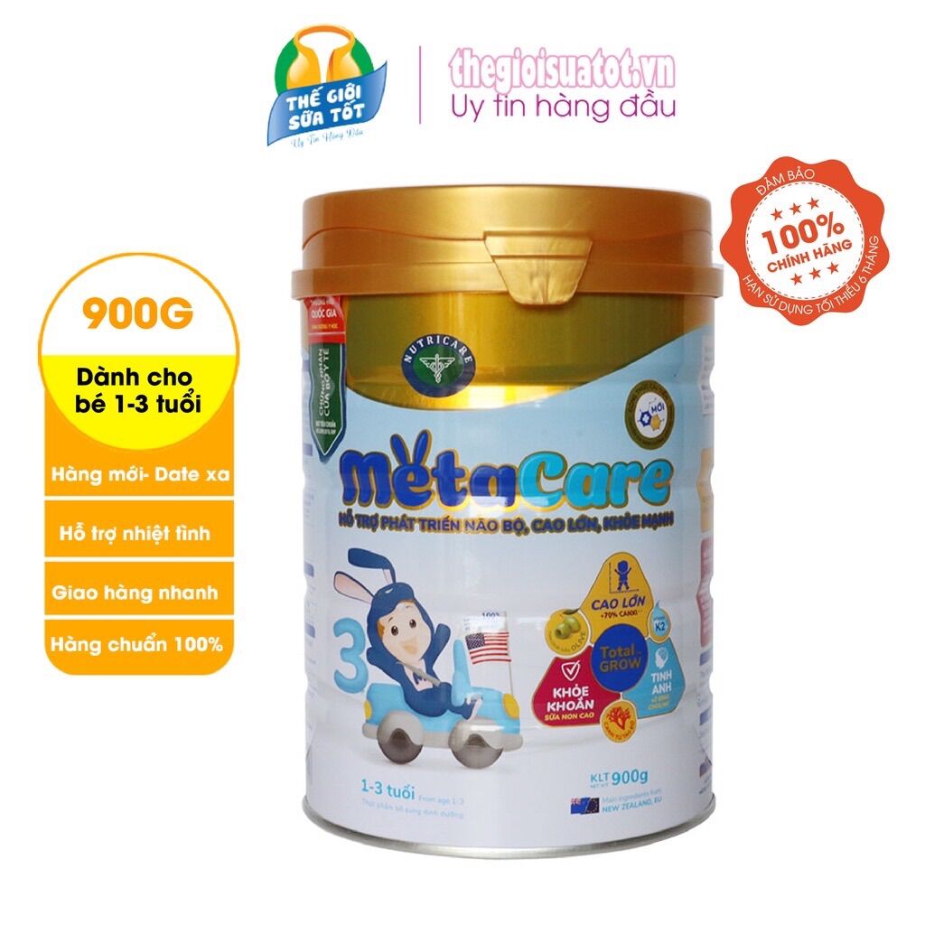 Sữa bột Meta Care 3 900g