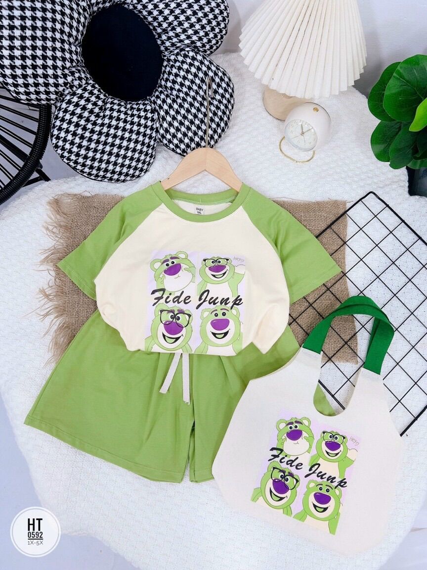 Set bộ kèm túi size đại cho bé gái