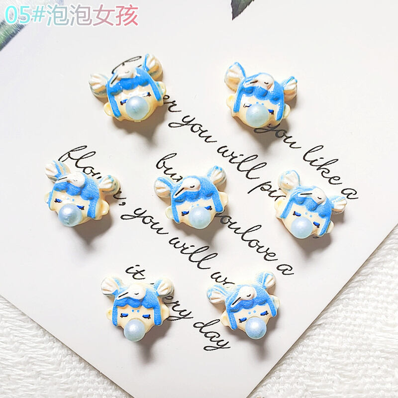 SET 10 charm nail mẫu cô gái