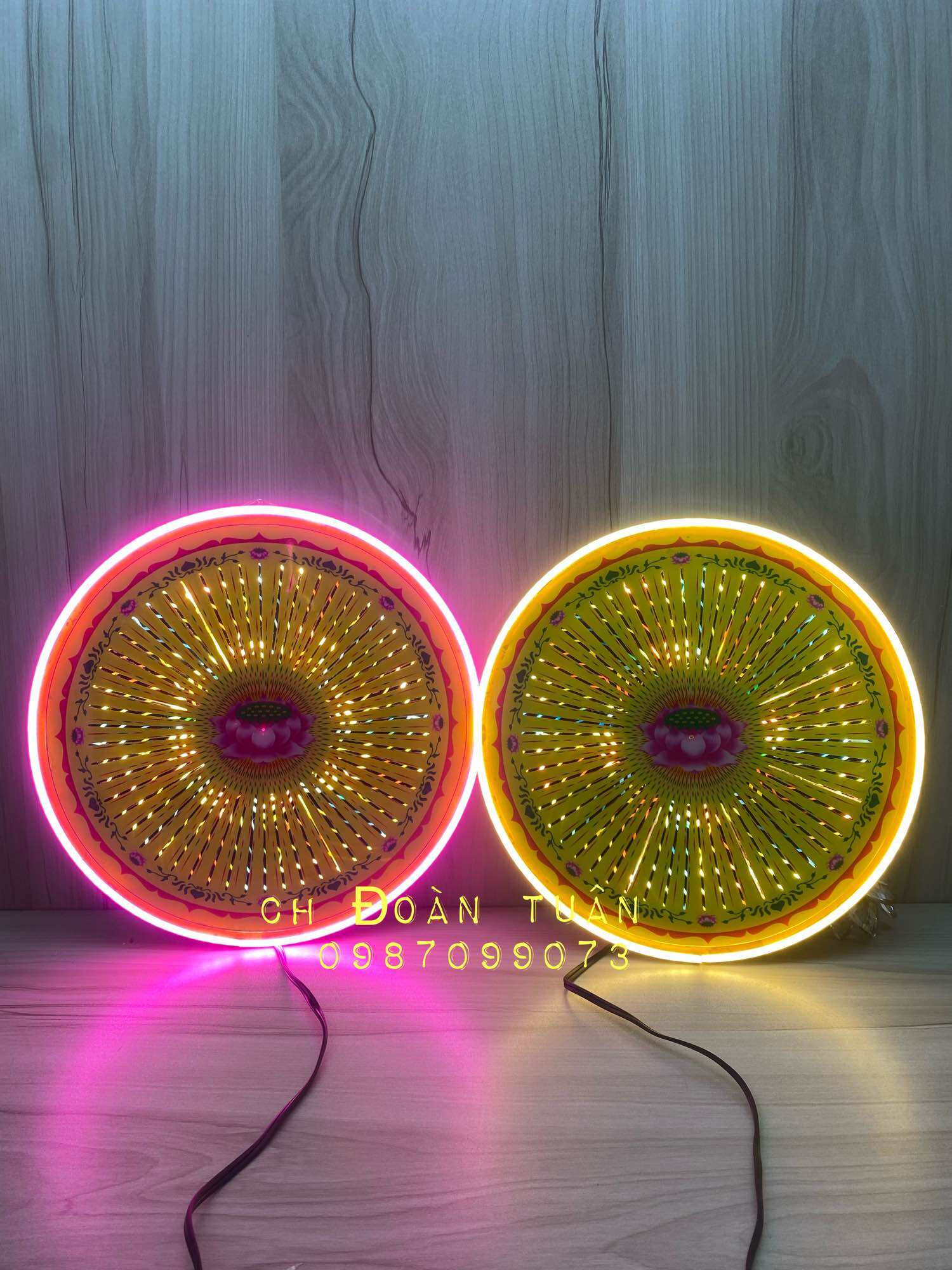 Đèn hào quang mica cơ neon - đèn led hào quang Phật Giáo