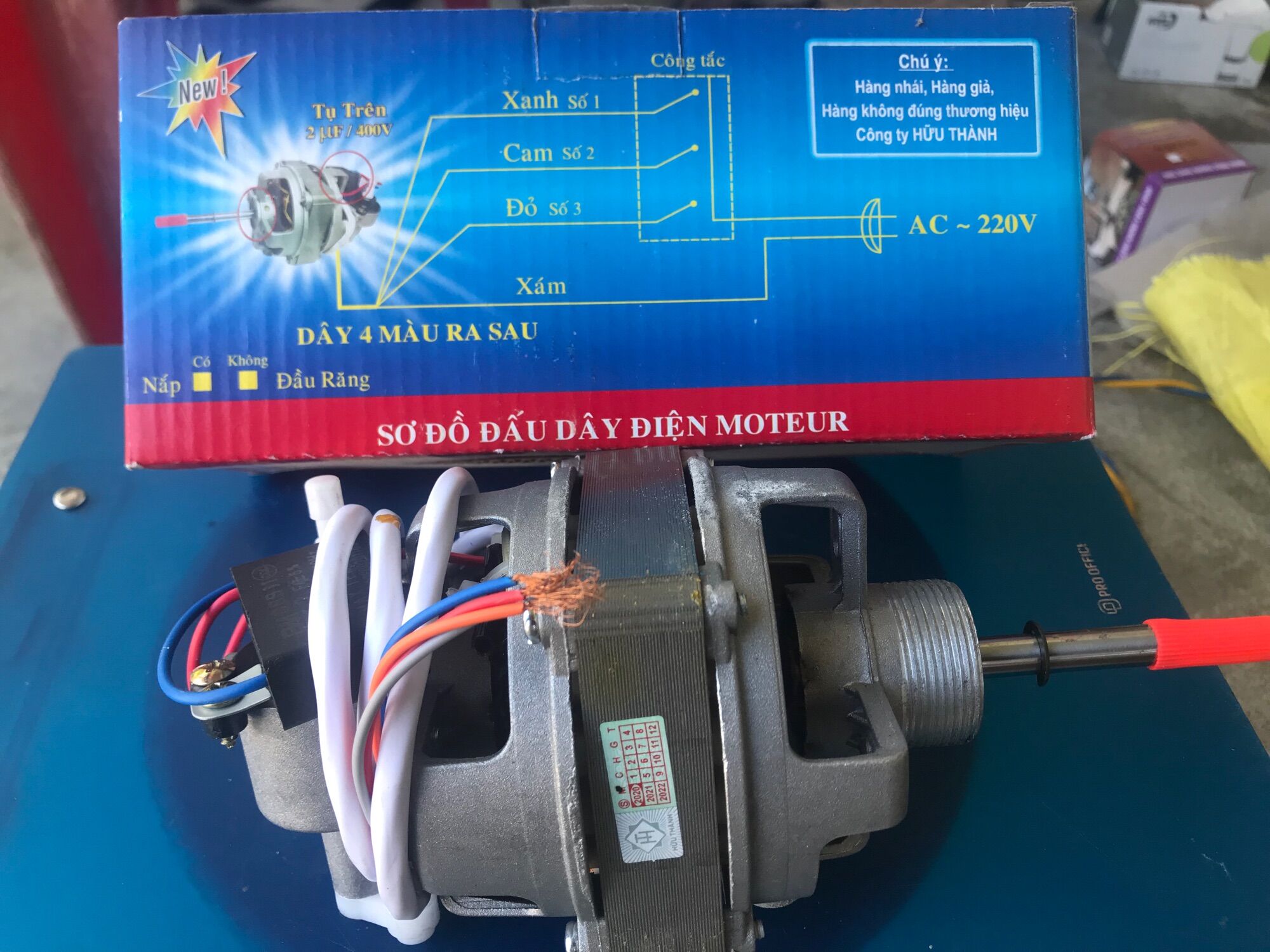 đầu quạt HT (đồng 100%)sẵn tụ2mf