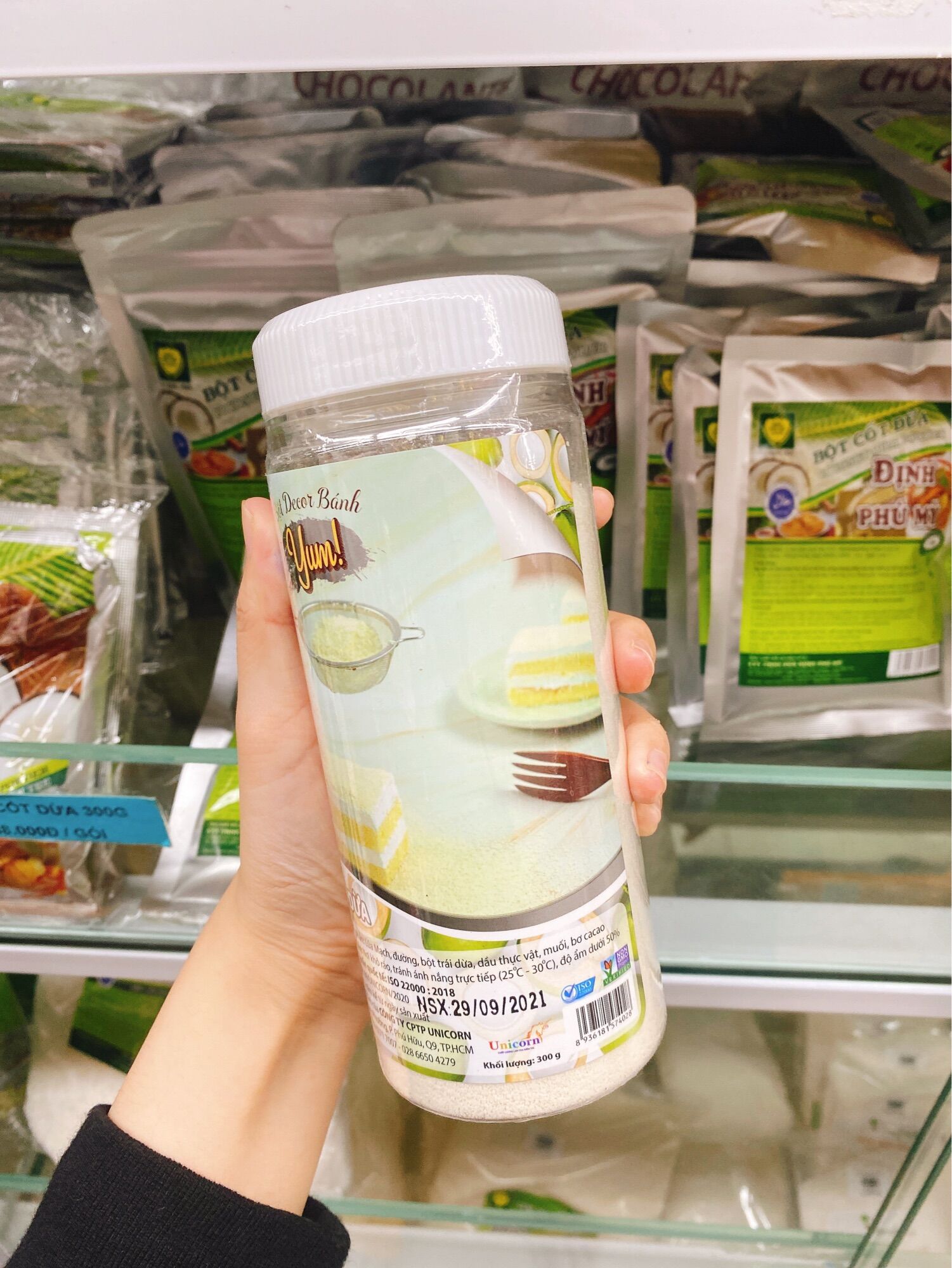 Bột decor bánh vị dừa 300gr