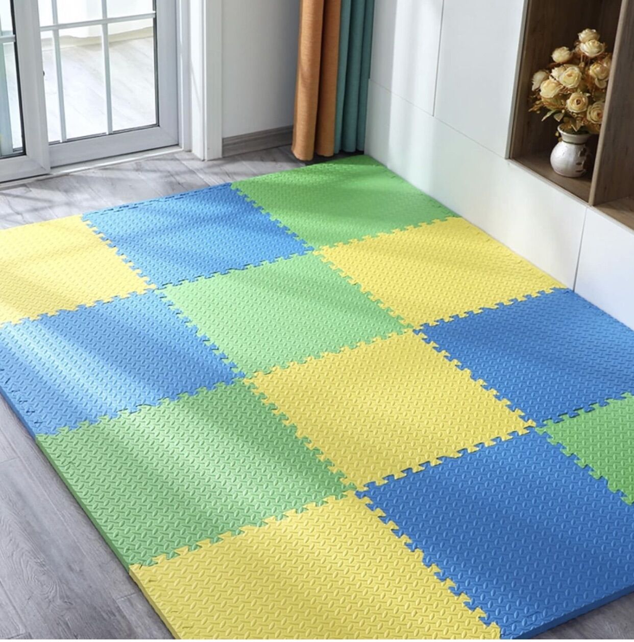 Combo 20 tấm thảm xốp lót sàn size 60×60×1cm (nhiều màu, được chọn màu)