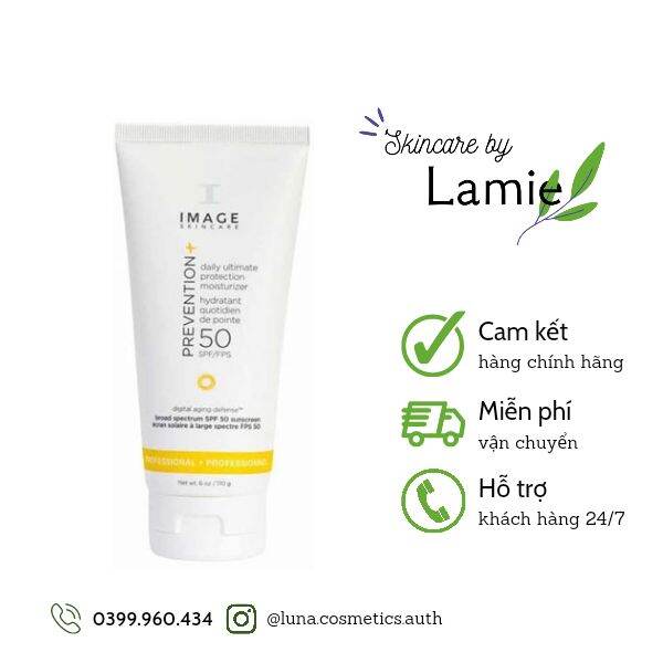 [CHÍNH HÃNG] Kem Chống Nắng Cho Da Hỗn Hợp Image Skincare Prevention+ Daily Ultimate Protection Moisturizer SPF50 170g