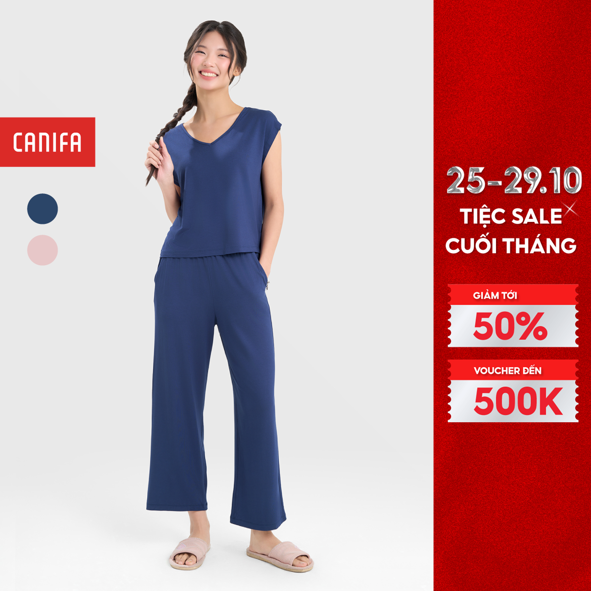 Bộ mặc nhà nữ CANIFA 6LS25S008