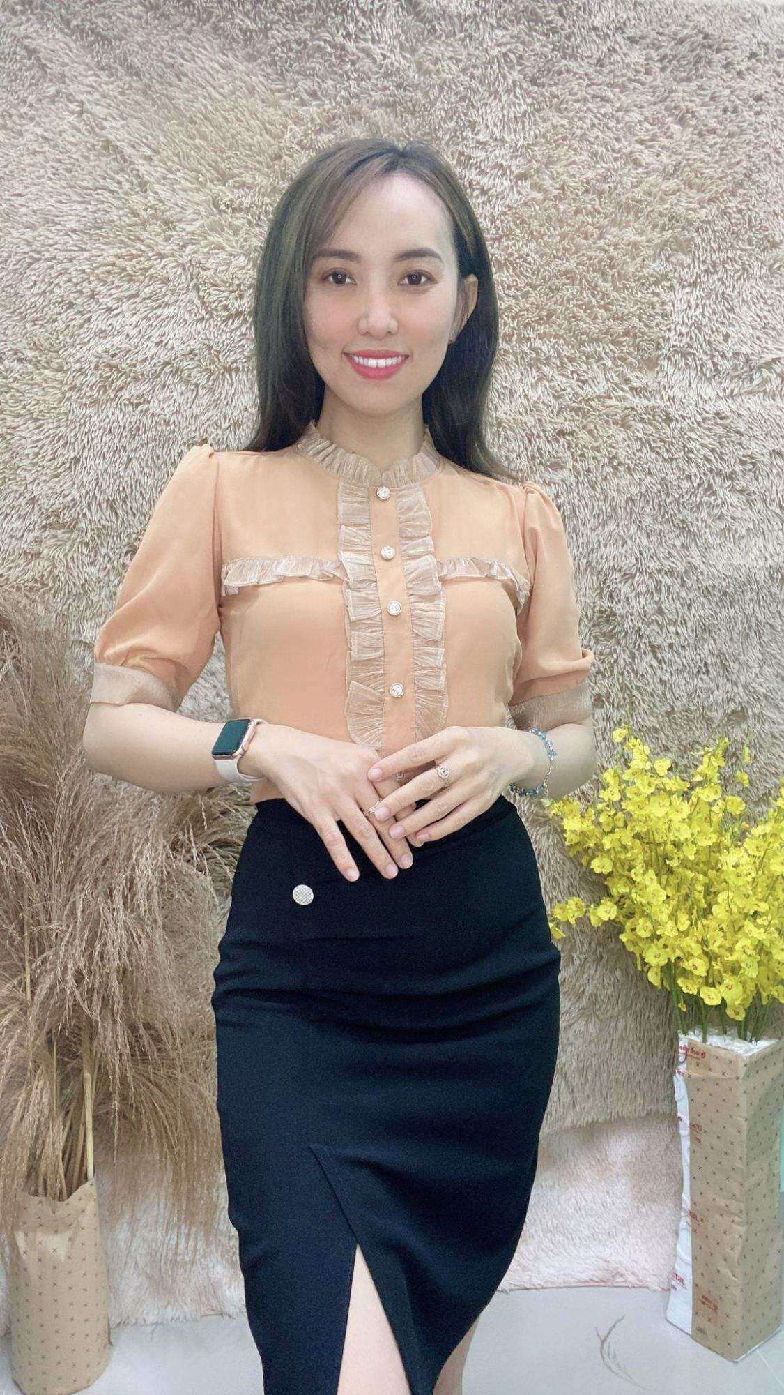 ÁO KIỂU NỮ - CÔNG SỞ ĐẸP - ÁO CỔ DÚN BÈO TAY LỠ -