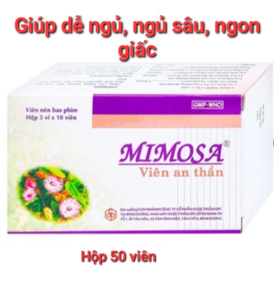 Mimosa giúp dễ ngủ, ngủ sâu, ngon giấc. Hộp 50 Viên