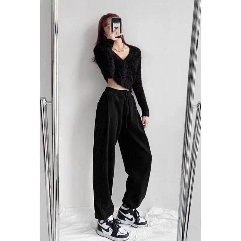 Quần jogger nữ len tăm ZARA