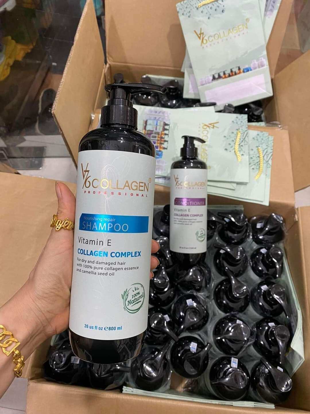 Cặp Dầu Gội Xả V76 COLLAGEN