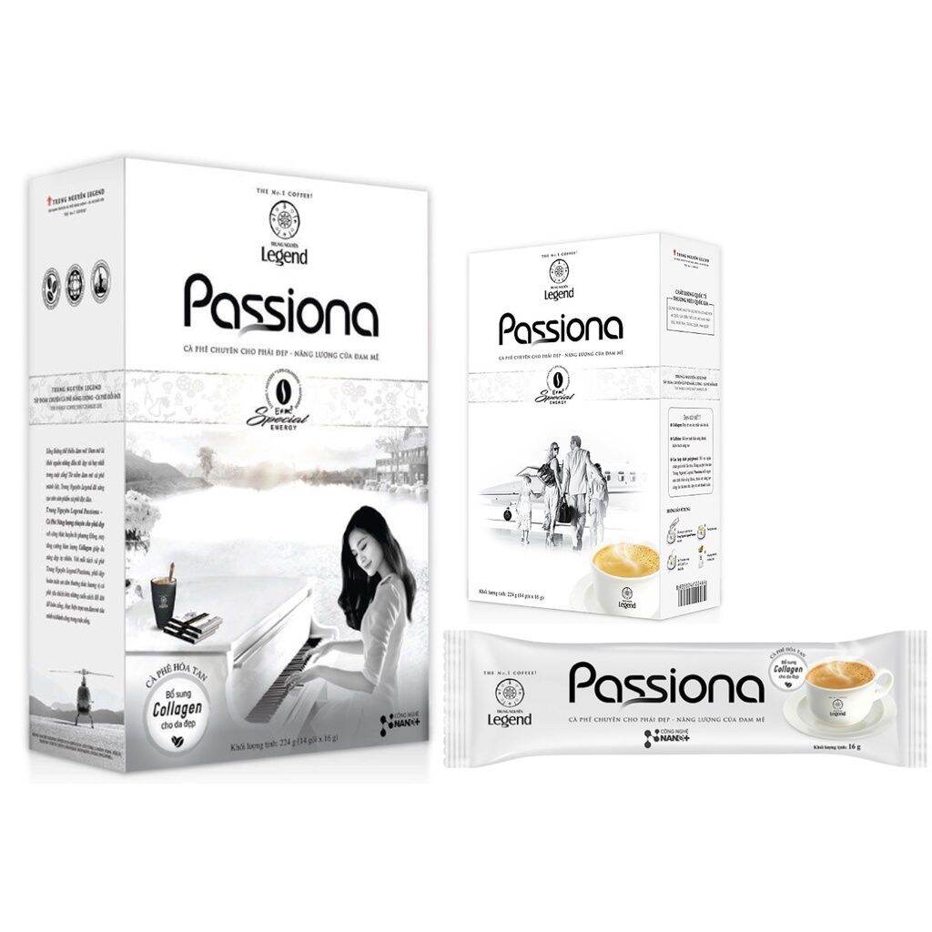 PASSIONA "CAFE SỮA CHUYÊN CHO PHÁI ĐẸP" 224g (14 gói x 16g)