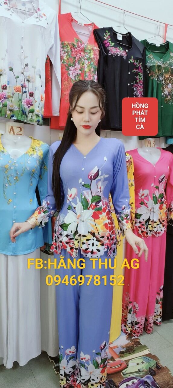 BỘ BÀ BA BÔNG MÃ HỒNG PHÁT THUN LỤA 5D ÁO QUẦN CÙNG MÀU (QUẦN ỐNG RỘNG CÙNG MÀU)