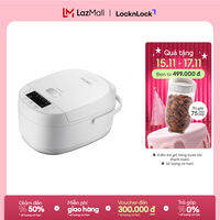 Nồi cơm điện tử LocknLock Electric Rice Cooker 1L Màu trắng EJR311WHT 10 chế độ nấu đa năng, Giữ ấm, chống dính