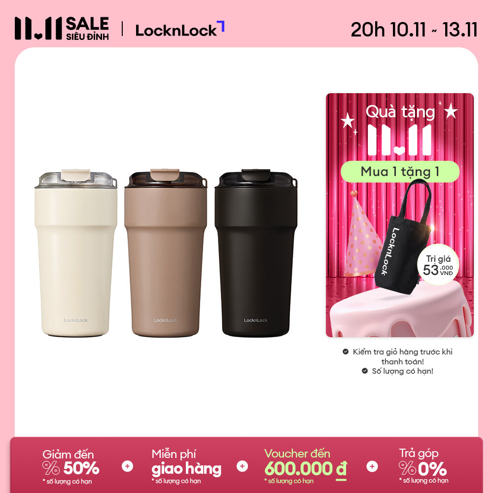 Bình giữ nhiệt Lock&Lock Metro Cafe LHC4357 dung tích 500ml - Màu đen / Màu chocolate / Màu ngà
