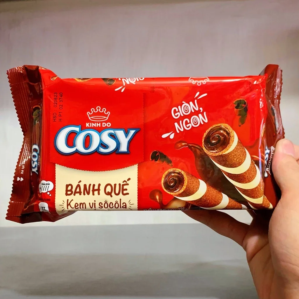 Bánh quế Cosy đủ vị cam, lá dứa, socola, dâu